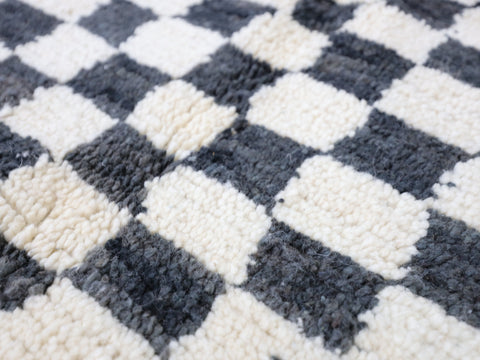 Taziri Moroccan Checkered Rug 5'2" x 4'9"