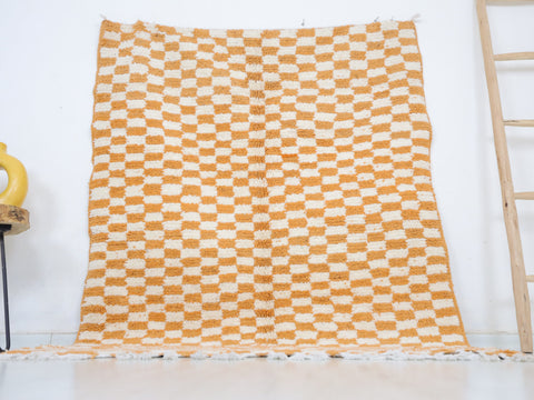 Anzar  Moroccan Checkered Rug 4'4" x 5'9"