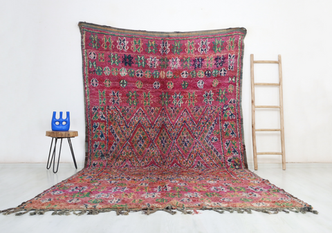 Tannirt Vintage Moroccan Rug  7'0" x12'2"