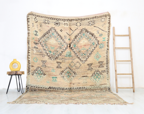 Tazrurt  Vintage Moroccan Rug  6'2" x9'5"