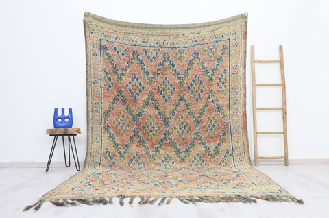 Aslem Vintage Moroccan Rug  6'5" x10'1"