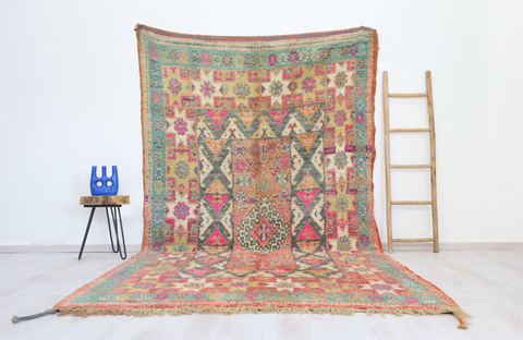 Adelaz Vintage Moroccan Rug  6'3" x11'0"