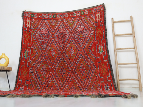 Tafwast Vintage Moroccan Rug  6'4" x11'3"