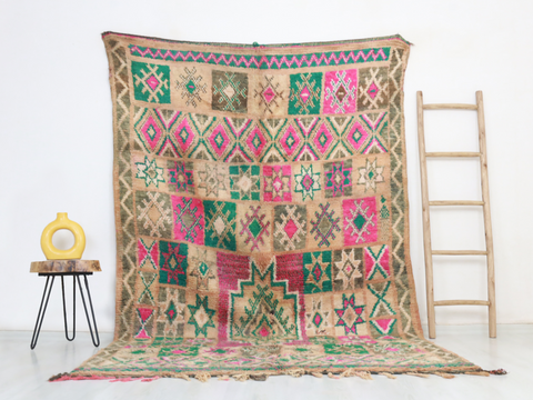 Tinireft Vintage Moroccan Rug  5'9" x9'8"