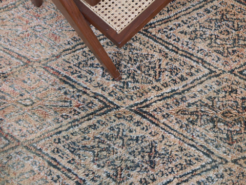 Abarghus Vintage Moroccan Rug  6'8" x8'3"