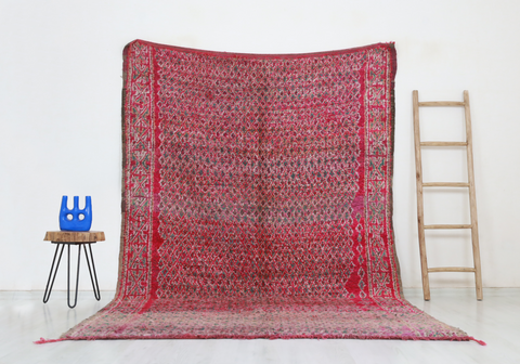 Fena Vintage Moroccan Rug  6'3" x10'4"