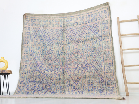 Tawurt Vintage Moroccan Rug  6'6" x9'2"