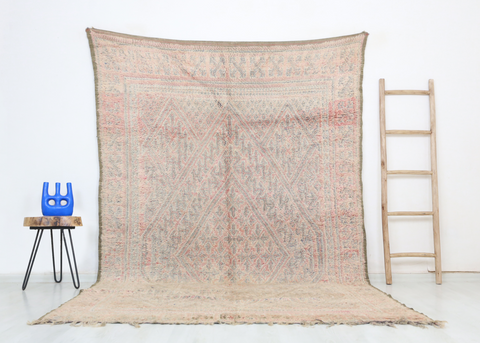 Asirem Vintage Moroccan Rug  6'2" x9'9"