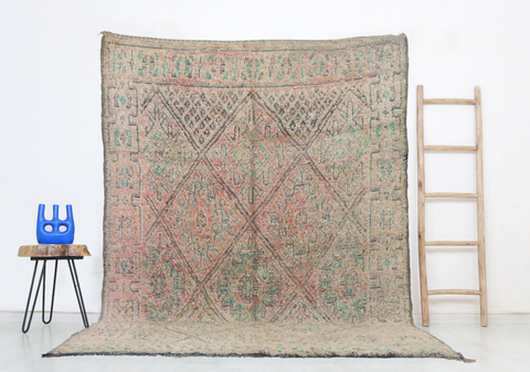 Ider Vintage Moroccan Rug  6'3" x9'2"