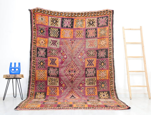 Bahsis Vintage Moroccan Rug  5'9" x 9'2"