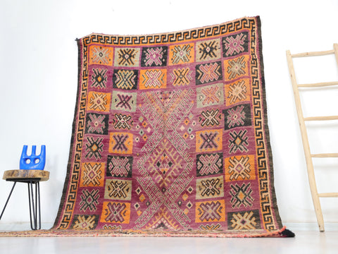 Bahsis Vintage Moroccan Rug  5'9" x 9'2"