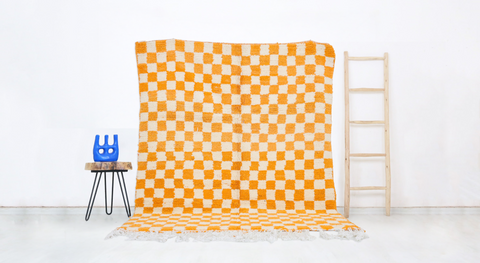 Isem Moroccan Checkered Rug 5'0" x 6'2"