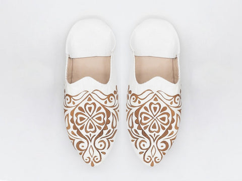 Moroccan White Women Babouche