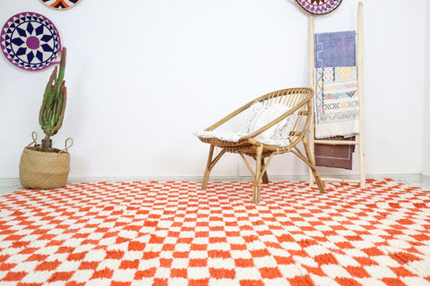 Sekkura Moroccan Checkered Rug 7'7" x 9'6"